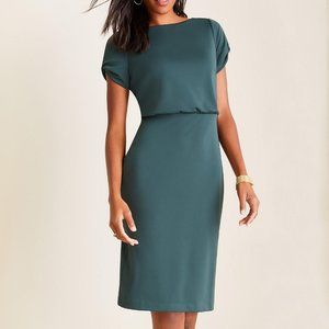Ann Taylor Slit Sleeve Matte Jersey Sheath Dress